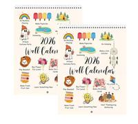 2026 Fun Activity Wall Calendar: Ditch Boring Days - Turn 365 Days Into Tiny, Joyful Rituals, 2026 to Do Lists Calendars Monthly Calendar Planner Decor for Home Office & Memory Keeping (2pcs)