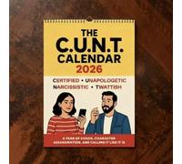 2026 Funny Adult Attitude Hanging Calendar - Bold Home Office Wall Decor, Christmas Gag Gift for Mates & Colleagues, Thick Paper, Unapologetic Style