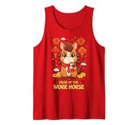 2026 Funny Chinese New Year Work Horse Office Humor Chibi Tank Top