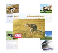 2026 Funny Dog Wall Calendar UK, Cute Family Planning Calendars, Creative Hanging Monthly Planner To-do List Household Supplies for Dogs Puppy Lover