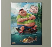2026 Funny Fishing Calendar, A4 Size, Gift For Dads, Husbands and Brothers