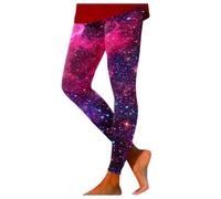 2026 Galaxy Print Leggings for Women, Comfortable, Tight Fitness Trousers for Yoga, Running and Everyday Use Children's Pyjamas Girls, black, S
