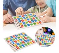 2026 Game For Kids Wooden Montessori Educational With Alphabet & Number Fine Motor Skills Development Puzzle Board For Toddlers (White, 30x30x2cm)