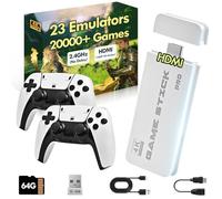 2026 Game Stick 4k 40,000 Games, Retro Gaming Console with Built-in 23 Emulators, HDMI Output, 64G TF Card, 2 Wireless Controllers, Plug and Play