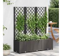 2026 Garden Planter with Trellis PP Bed Flower Pot Planter Outdoor Raised vidaXL