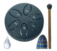 2026 Garden Rain Drum, Rain Drum for Outside Garden, 3inch 6-Tones Mini Steel Tongue Chakra Drums, Unique Outdoor Yard Lawn Musical Instruments, with Bag & Drums Mallets (Cyan)