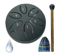 2026 Garden Rain Drum, Rain Drum for Outside Garden, 3inch 6-Tones Mini Steel Tongue Chakra Drums, Unique Outdoor Yard Lawn Musical Instruments, with Bag & Drums Mallets (Black)