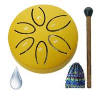 2026 Garden Rain Drum, Rain Drum for Outside Garden, 3inch 6-Tones Mini Steel Tongue Chakra Drums, Unique Outdoor Yard Lawn Musical Instruments, with Bag & Drums Mallets (Gold)