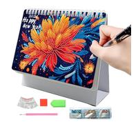 2026 Gem Art Desk Calendar - 19.5x17cm Paper Monthly Planner Decorative Organizer, Time Management Tool | Appointment To-Do List Goal Tracking Personal Stationery Home Office School Studio Planning Ai