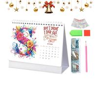 2026 Gem Art Desk Calendar | Gem Art Painting Monthly Desktop Calendar | Personal Time Management Planner for Organizing Goals Appointments To-Do List