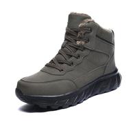 2026 Gentlemen Leisure Cold Season Padded High Top Boot Walking Boots Work Easy On Leather Winter Country Walk Men Tactical Combat Side Zip Durable (4) Army Green