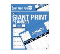 2026 Giant Print Month to View Wall Calendar | Blue & White Spiral Bound Planner | Extra Large Text | Includes Holidays & Notable Dates | For Home, Office, School & Business Use