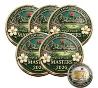2026 Golf Tournament Commemorative Challenge Coin, Double-Sided Embossed Collectible, Premium Metal Souvenir Gift for Golf Fans & Sports Memorabilia Collectors (5pcs)