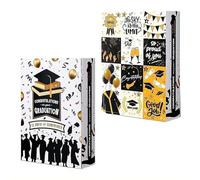 2026 Graduation Advent Calendar, 12-Day Fillable Empty Gift Box Set for Grads, DIY Memory Keepsake Organizer for Diploma, Tassel & Photos, Gifts Not Included (Black)