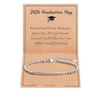 2026 Graduation Bracelet Gifts for Women, “2026 She Believed She Could So She Did"Engraved Inspirational Tube Bracelet, Class of 2026 Graduation Gifts for Middle High School College Graduates, L
