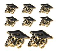 2026 Graduation Cap Brooch Pin 8 Pack Zinc Alloy Lapel Badges