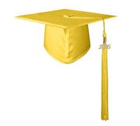 2026 Graduation Cap for Kids Adults Mortorboard Academic High School Graduation Hat with Tassel 2026 Gold Label Kindergarten Preschool Primary School Dress Up Props Costume (Yellow, S)