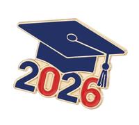 2026 Graduation Enameled Alloy Brooch Pin for Students Celebrating Academic Success Cap Book Chest Pin