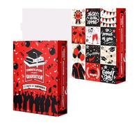 2026 Graduation Gift Box Countdown Calendar Gift Box, Empty 12 Days Unique Celebration Gift Box for Graduates, Countdown to Graduation Day, for Students, Teachers, Friends (Red)