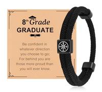 2026 Graduation Gifts for Boys Him - 5th 6th 8th Grade Graduation Bracelet for Him High School College Grade Gifts Class of 2026 School Grade Gift Compass Bracelet Gift for Men Boys Teens Teenage, One