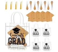 2026 Graduation Gifts Graduation Cap Boards Set Bamboo Cutting Board Cheese Knives for Him Her College Ceremony Party Favors