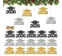 2026 Graduation Pendants Twenty-Four Pieces Glitter Hat Charms