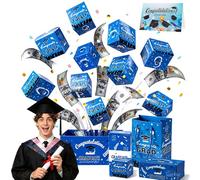 2026 Graduation Pop Up Gift Box, Graduation Surprise Explosion Gift Box, Pop up Cash Money Holder, Bouncy Red Envelope Box Graduation Gift Box, Unique Party Favor Ideas (20PC-1Box-Blue)