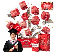 2026 Graduation Pop Up Gift Box, Graduation Surprise Explosion Gift Box, Pop up Cash Money Holder, Bouncy Red Envelope Box Graduation Gift Box, Unique Party Favor Ideas (20PC-1Box-Red)