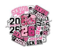 2026 Graduation Sticker Pack Additional Waterproof Decorative Labels for Yearbook Laptops Offerings Senior Class Relics Collection Permanent PVC Stickers