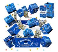 2026 Graduation Surprise Explosion Gift Box,Pop up Cash Money Holder,DIY Bouncy Confetti Card,Creative Memorable Present for Grad,Unique Party Favor Ideas,Empty Fillable Card or Candy (Blue 25 Pcs)