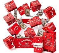 2026 Graduation Surprise Explosion Gift Box with Thick Cardboard Folding Bounce Explosion Gift Box Reinforced Elastic Mechanism for Cards Notes Graduation Party Gift Idea (Red)