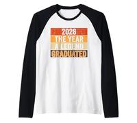 2026 Graduation The Year A Legend Graduated Raglan Baseball Tee