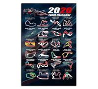 2026 Grand Prix Circuit Racing Calendar Poster, Vintage Wall Art Racing Posters Gift, 2026 Black Race Gifts, Flag Sign Plaques Decorations for Man Cave, Home, Men Garages, Offices and Game Rooms