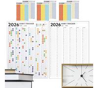 2026 Habits Trackers, Boost Productivity & Motivation, 16.14x23.23 Inches, Habit Tracker Calendar, Undated Weekly And Monthly Habit Tracker Planner, Easy To Use, For Setting Fitness Goals, Study Plans