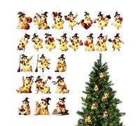 2026 Halloween Countdown Calendar, 24 Acrylic Ghost Ornaments