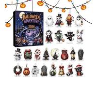 2026 Halloween Countdown Calendar 24 Days Spooky 2D Acrylic Figures Toys