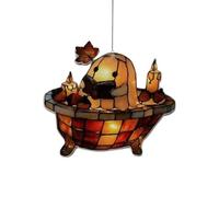 2026 Halloween Decoration Cute Book Lamp with Warm Light Halloween Decoration Hanging on Acrylic Reading Lamp as Perfect Surprise for Book Lovers Seasonal Accents (C, 20 cm)