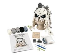 2026 Halloween Decoration DIY Complete Set with Crochet Pattern for Beginners Handmade Monster Hood as a Decorative Object Step-by-step for Creative Cotton Yarn Set Customise