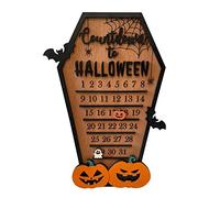 2026 Halloween Decoration Halloween Coffin Calendar Countdown Advent Calendar House Shape 3D Cut Out DIY Craft Set Scary Surprise for Adults Window Decoration Autumn Time (One Size)