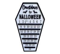 2026 Halloween Decoration Halloween Coffin Calendar Countdown House Shape with Three Bats Cut Out DIY Advent Calendar for Creepy Anticipation Wall Decoration for Autumn Party Surprise Monkey