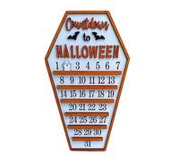 2026 Halloween Decoration Halloween Coffin Calendar Countdown House Shape with Three Bats Cut Out DIY Advent Calendar for Creepy Anticipation Wall Decoration for Autumn Party Surprise Monkey