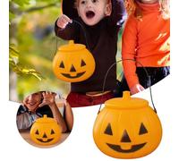 2026 Halloween Decoration Halloween Decorations Candy Jar Desktop Ornament Face Design Plastic Party Decoration for Festive Table Display Scary Candy Container with Laughing Door