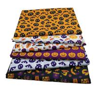 2026 Halloween Decoration Halloween DIY Knitted Fabric Digital Print Patchwork Material Costume Making Seasonal Home Decoration Handmade Craft Supplies Holiday Decoration Sewing Fabric Balls (A, 50 x