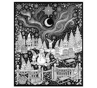 2026 Halloween DIY Coloring Blanket with Markers, Giant Doodle Blanket, Creative Custom Fabric Art, Personalized Cozy Halloween Home Decor, Interactive Party Play Mat for Kids and Adults，A