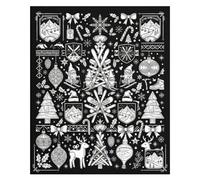 2026 Halloween DIY Coloring Blanket with Markers, Giant Doodle Blanket, Creative Custom Fabric Art, Personalized Cozy Halloween Home Decor, Interactive Party Play Mat for Kids and Adults，B