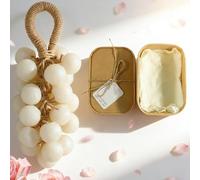 2026 Handmade Grape Soap on a Rope - Crystal Grape Cluster Scented Soap with Gift Box & Storage Bag - Long-Lasting Fragrance, DIY Bath Soap, Home Decor (D)