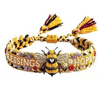 2026 Handmade Honey Bee Woven Bracelet,Honey Bee Adjustable Bangle Bracelet,Blessings & Hope Bee Bracelet,Adjustable Handwoven Bee Bracelets,Bee Flower Woven Bracelets,Gift for Women Daily Wear (1pc)