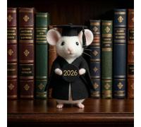 2026 Handmade Needle Felted Graduation Mouse,Class of 2026 Felt Mouse Ornaments,Wool Felt GraduateMouse with Cap & Diploma,Unique Class of 2026Keepsake,for College High School Grad Keepsake Gift