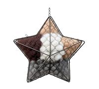 2026 Handmade Refillable Heart Shaped Synthetic Fibres Includes 2 Nesting Materials for Garden Summer Bird Lovers (Black, 26 cm)