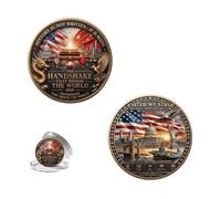 2026 Handshake That Shook the World Challenge Coin - Limited Edition Double-Sided Commemorative Coin, 3D High-Relief Eagle & Dragon Design, for Patriotic Americans & History Enthusiasts (1pc)